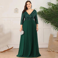 Robe de soirée grande taille avec haut scintillant - LUNEA | Élégance et Glamour