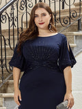 Robe de soirée grande taille manches papillon - LUNÉA | Charme & Glamour