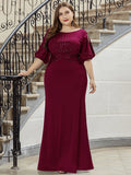 Robe de soirée grande taille manches papillon - LUNÉA | Charme & Glamour