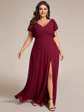 Robe de soirée grande taille fendue et fluide - LUNÉA | Beauté & Glamour