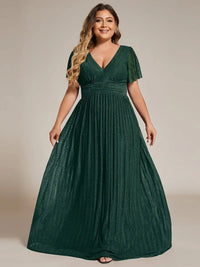 Robe de soirée grande taille en tissu pailleté - LUNEA | Éclat et élégance