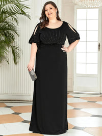 Robe de soirée grande taille manches papillon - LUNÉA | Charme & Glamour