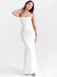 Robe de soirée blanche sexy pour mariage - LUNEA : Élégance et séduction